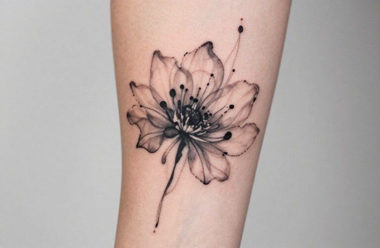 Abstract Flower Tattoo Meaning: Symbolism, Styles & Aging