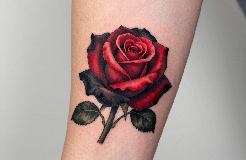 Black Red Rose Tattoo Meaning: Love, Loss, and Duality