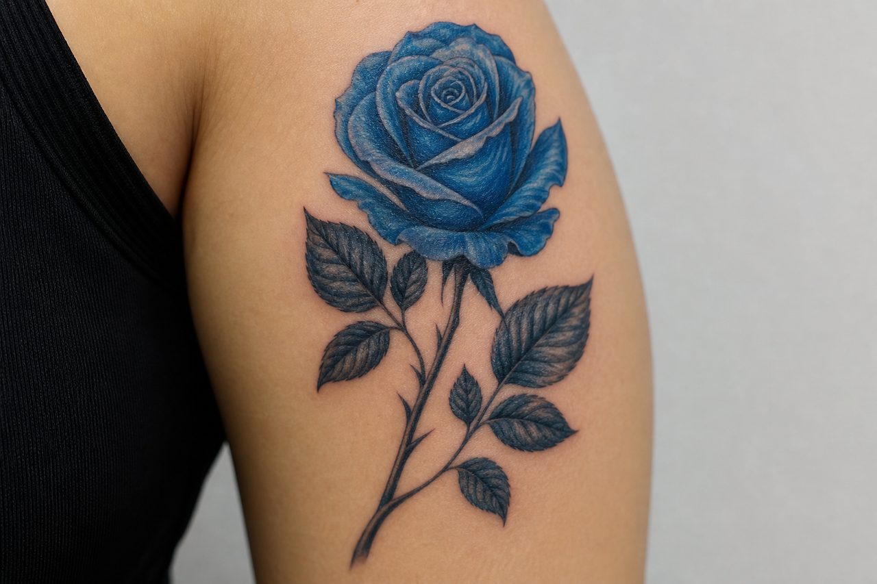 Blue Rose Tattoo Meaning: Mystery, Longing & the Unattainable