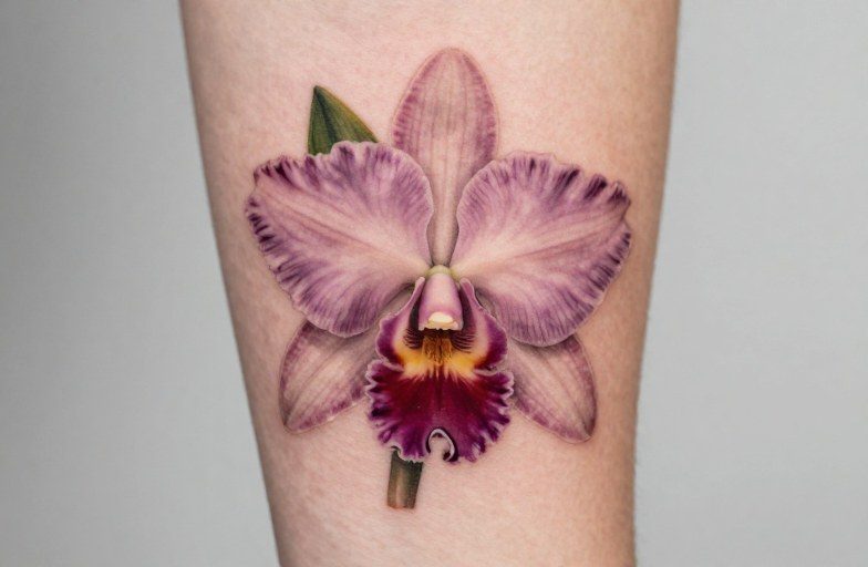 cattleya-flower-tattoo-meaning-beauty-luxury-038-strength