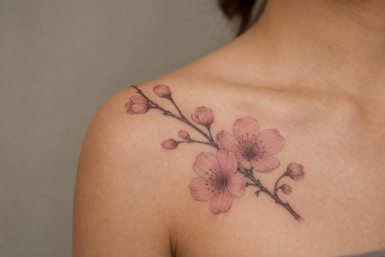 Cherry Flower Tattoo Meaning: Beauty, Mortality, and New Beginnings