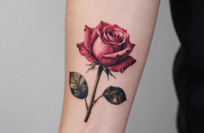 Dying Rose Tattoo Meaning: Symbolism, Styles & Aging