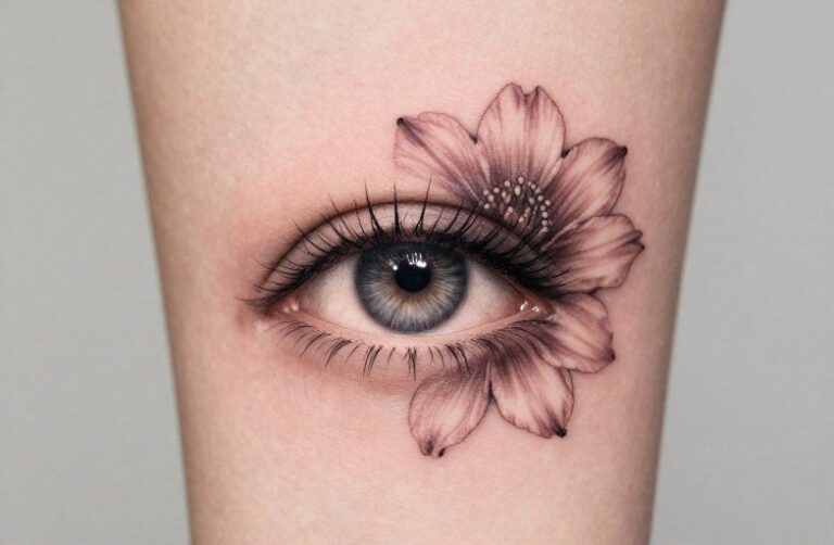 Eye And Flower Tattoo Meaning: Symbolism, Aging & Design