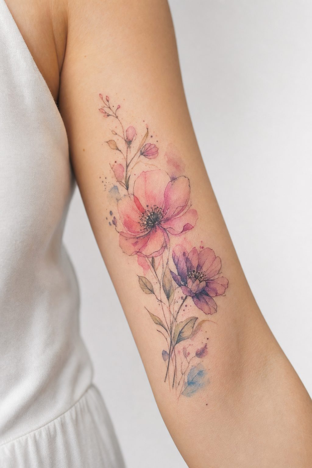 Floral Watercolour Tattoo Meaning: Symbolism & Design Guide