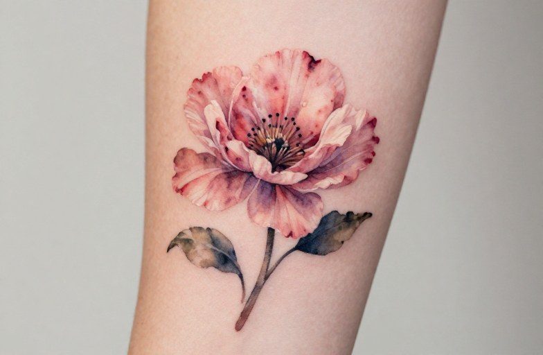 Flower Watercolour Tattoo Meaning: Symbolism & Style Guide