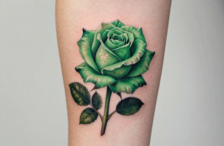 Green Rose Tattoo Meaning: Symbolism & Design Guide