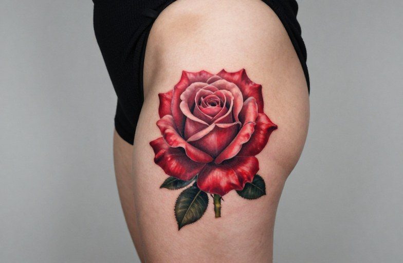 Hip And Thigh Rose Tattoo Meaning: Symbolism & Design Guide