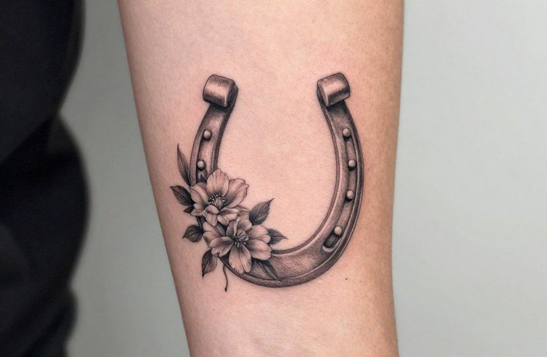 Horseshoe With Flowers Tattoo Meaning: Luck, Beauty & Protection