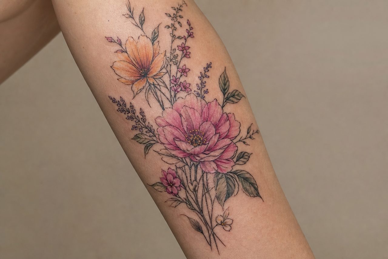 Ladies Flower Tattoo Meaning: Symbolism, Style & Placement