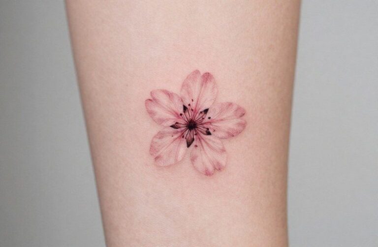 Minimalist Cherry Blossom Tattoo Ideas