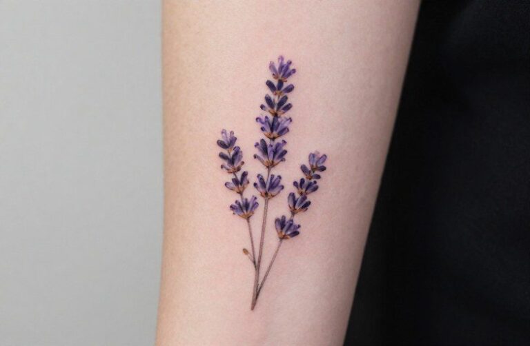 Minimalist Lavender Tattoo Ideas