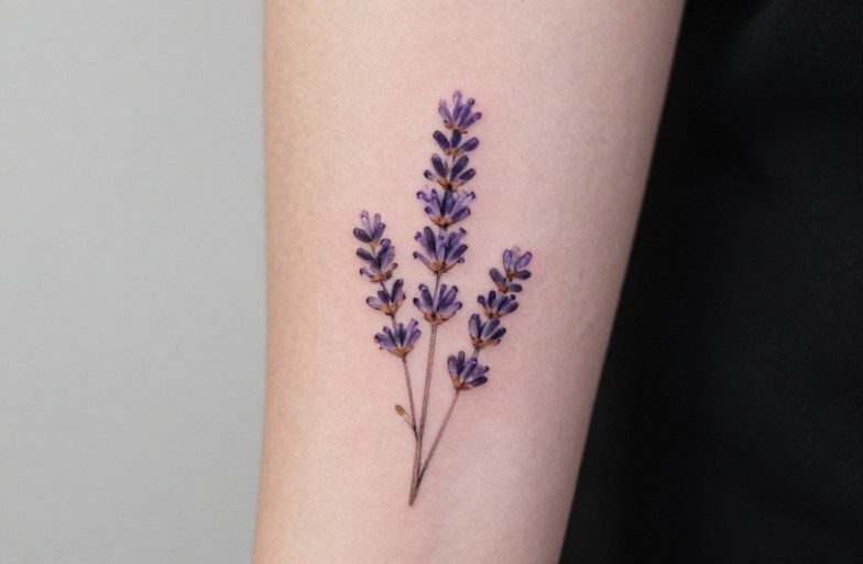 Minimalist Lavender Tattoo Ideas