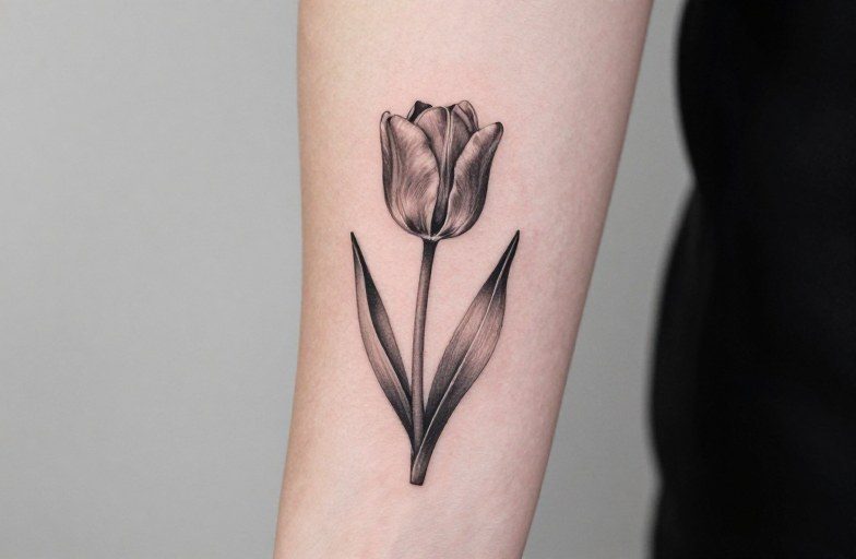 Minimalist Tulip Tattoo Ideas