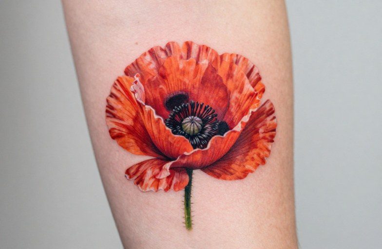 Poppy Flower Tattoo Meaning: Memory, Sleep & Rebirth