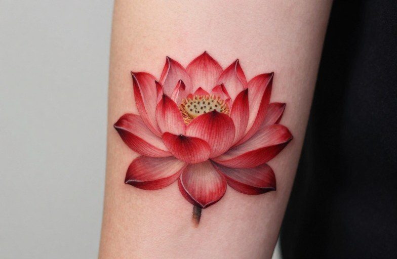 Red Lotus Tattoo Meaning: Love, Passion, and Spiritual Awakening