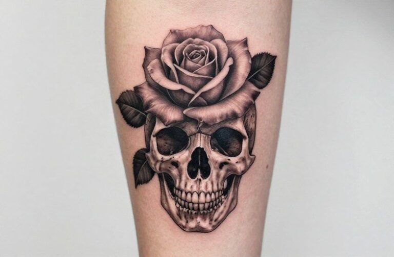 Rose And Skull Tattoo Meaning: Beauty, Mortality & Balance