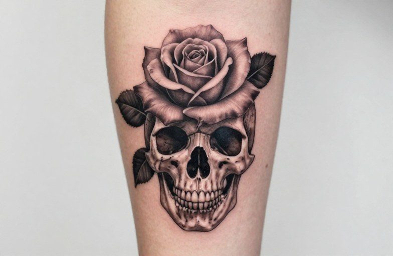 Rose And Skull Tattoo Meaning: Beauty, Mortality & Balance