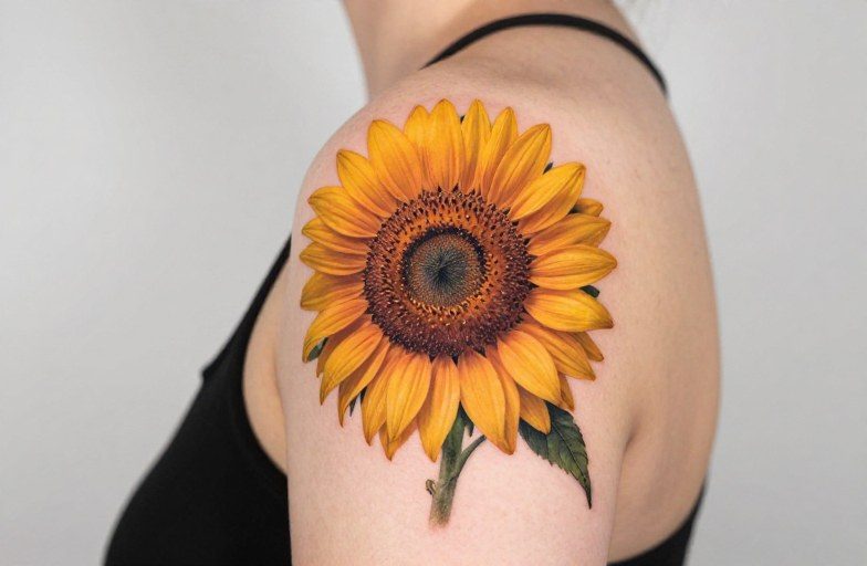 Shoulder Sunflower Tattoo Meaning: Symbolism and Placement