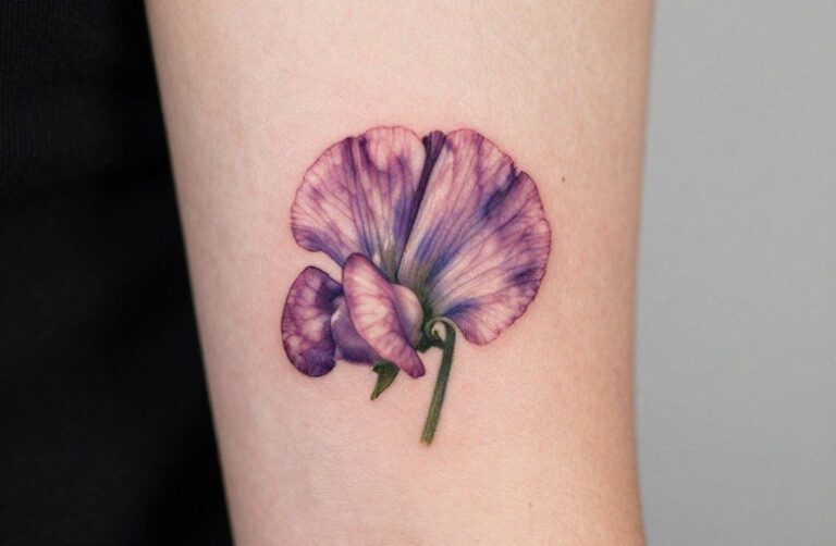 Sweet Pea Flower Tattoo Meaning: Symbolism & Design Guide