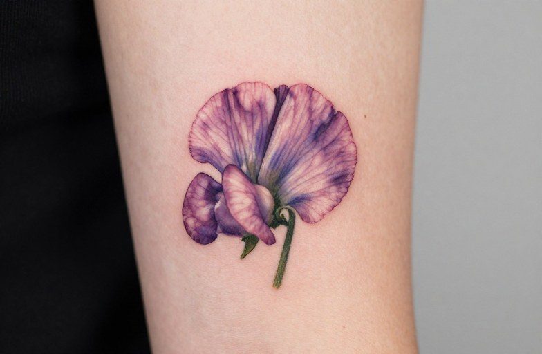 Sweet Pea Flower Tattoo Meaning: Symbolism & Design Guide
