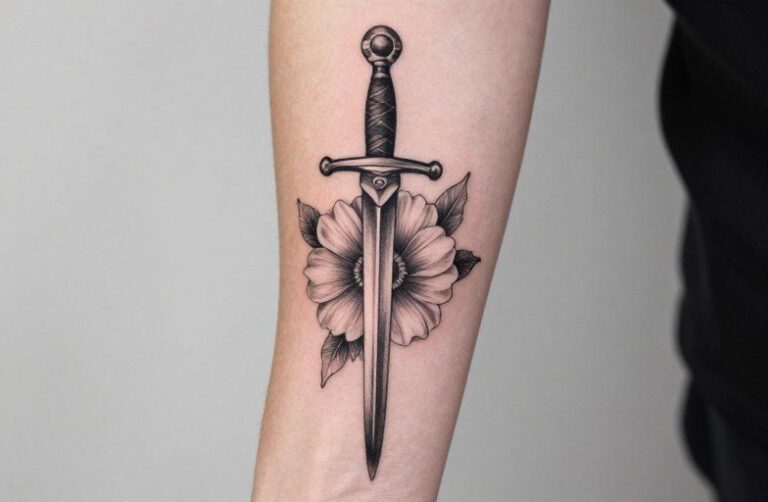 Sword And Flower Tattoo Meaning: Steel Meets Softness