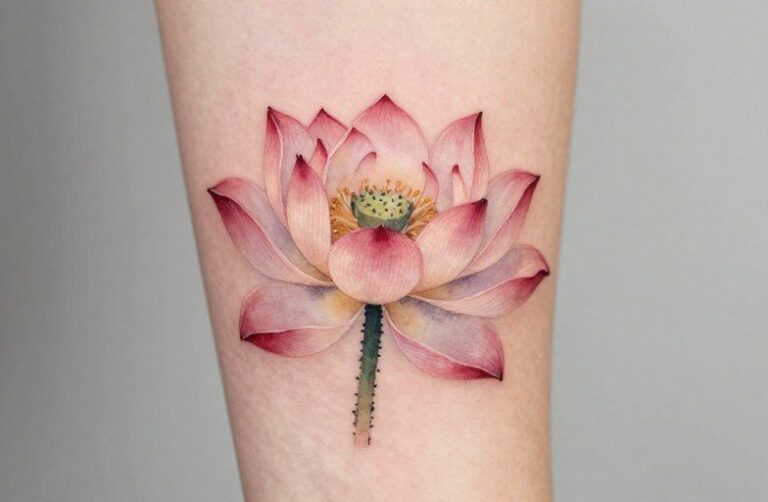 Watercolour Lotus Tattoo Meaning: Purity Rising Through Chaos