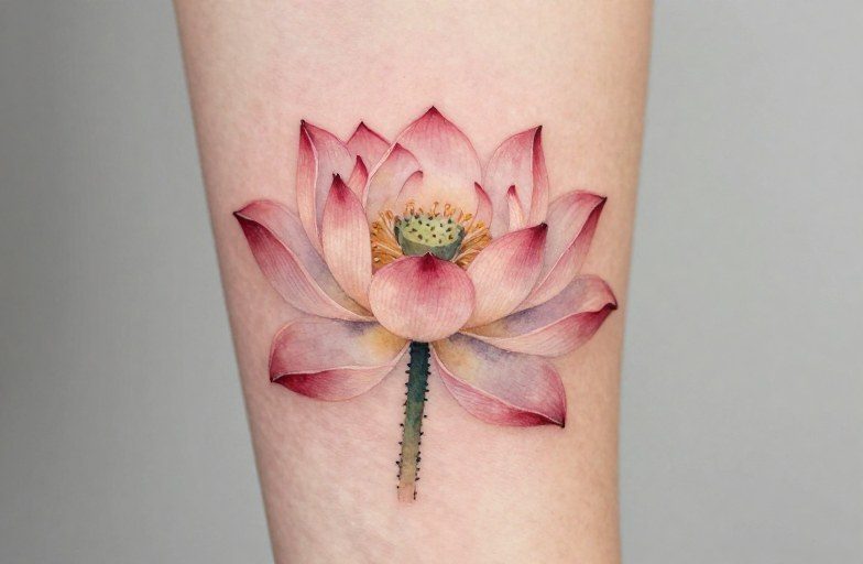 Watercolour Lotus Tattoo Meaning: Purity Rising Through Chaos