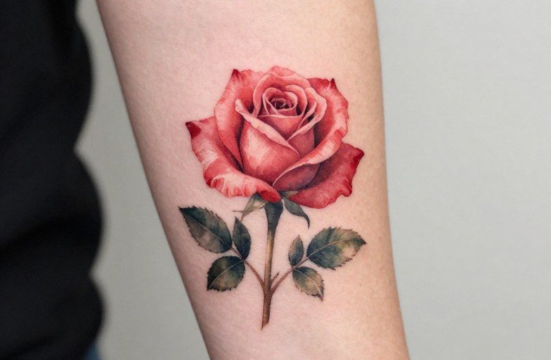 Watercolour Rose Tattoo Meaning: Symbolism & Style Guide