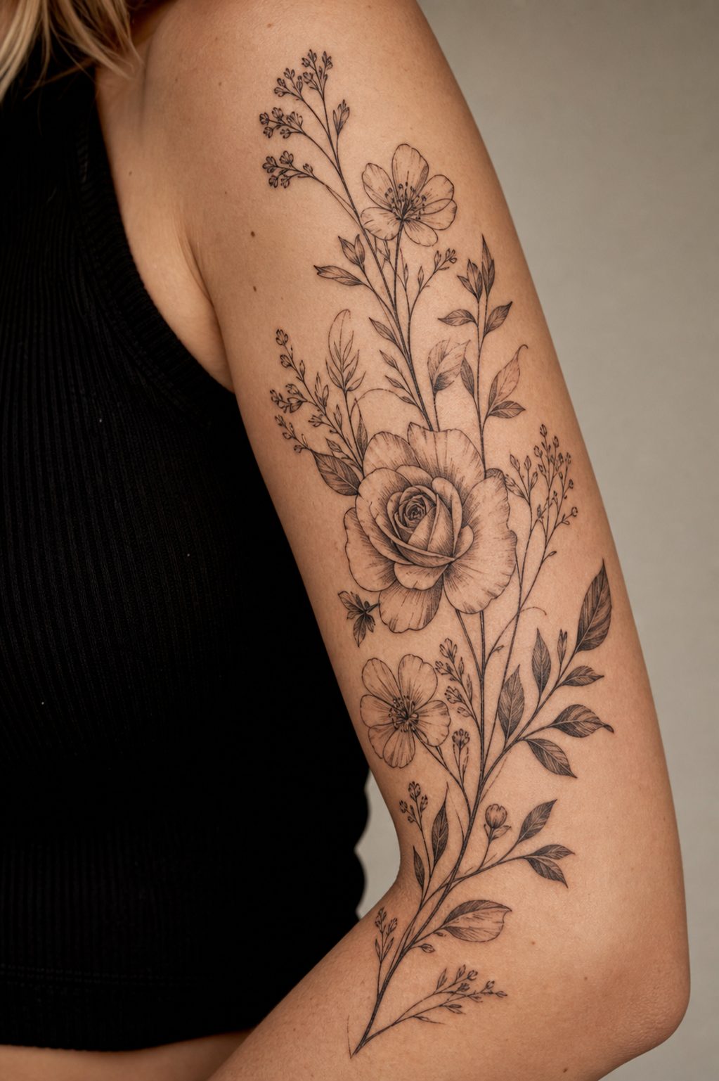 Womens Flowers Tattoo Meaning: Symbolism, Styles & Aging