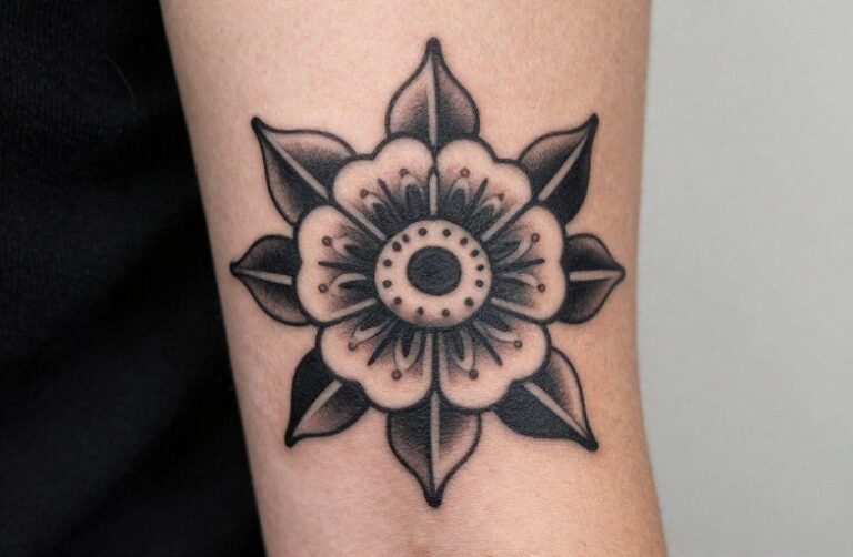 Black American Traditional Flower Tattoos: Complete Guide