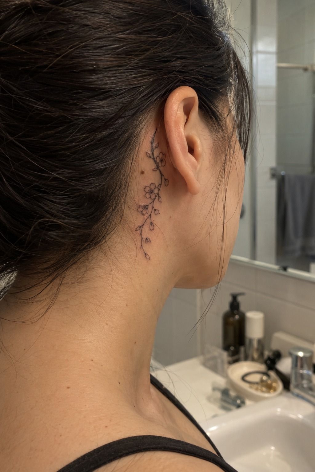Delicate Branch Behind The Ear