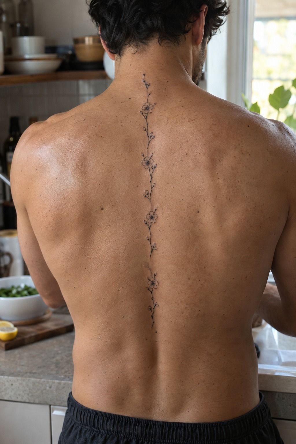 Matching Small Cherry Blossom Tattoos