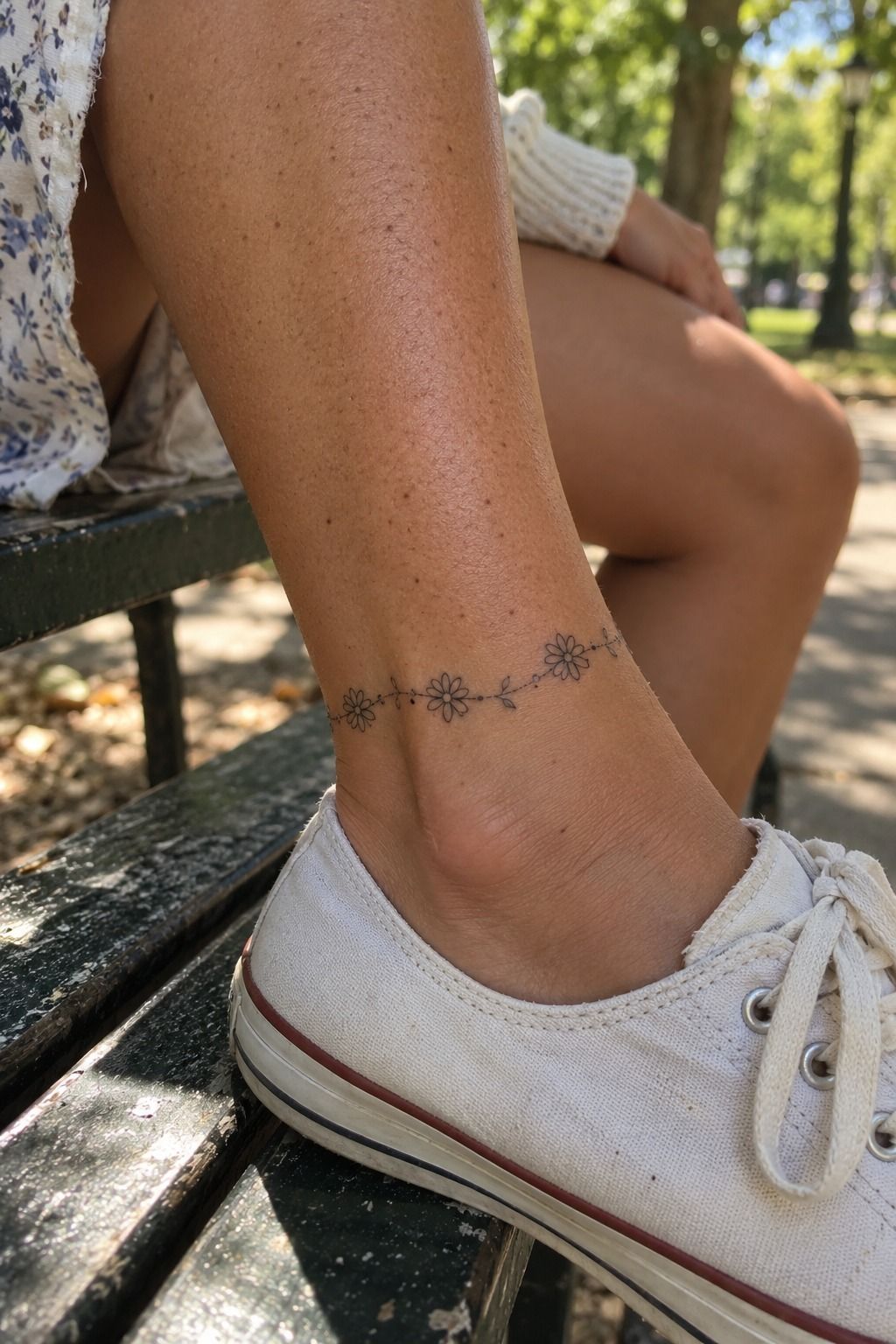 Wrap a Dainty Daisy Chain Around the Ankle