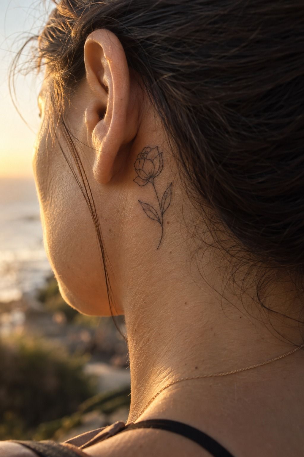 Reveal a Sleek Behind-Ear Flower Crown