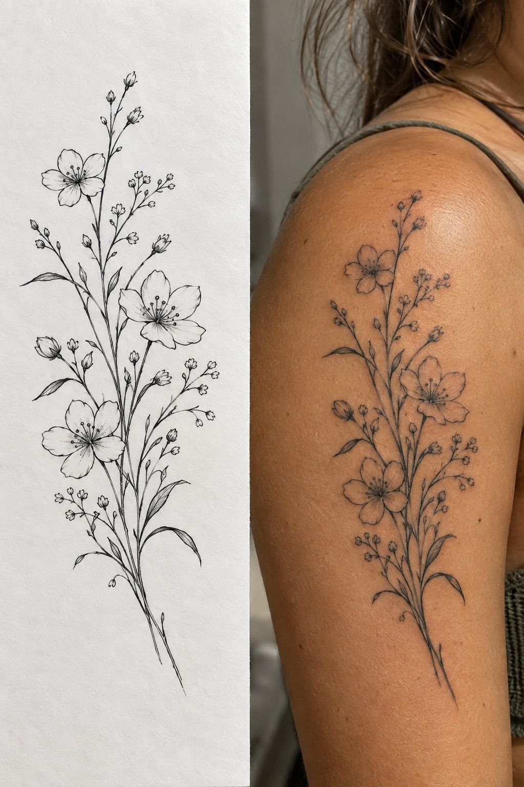 Choose an Elegant Shoulder Flower With Fine Detail
