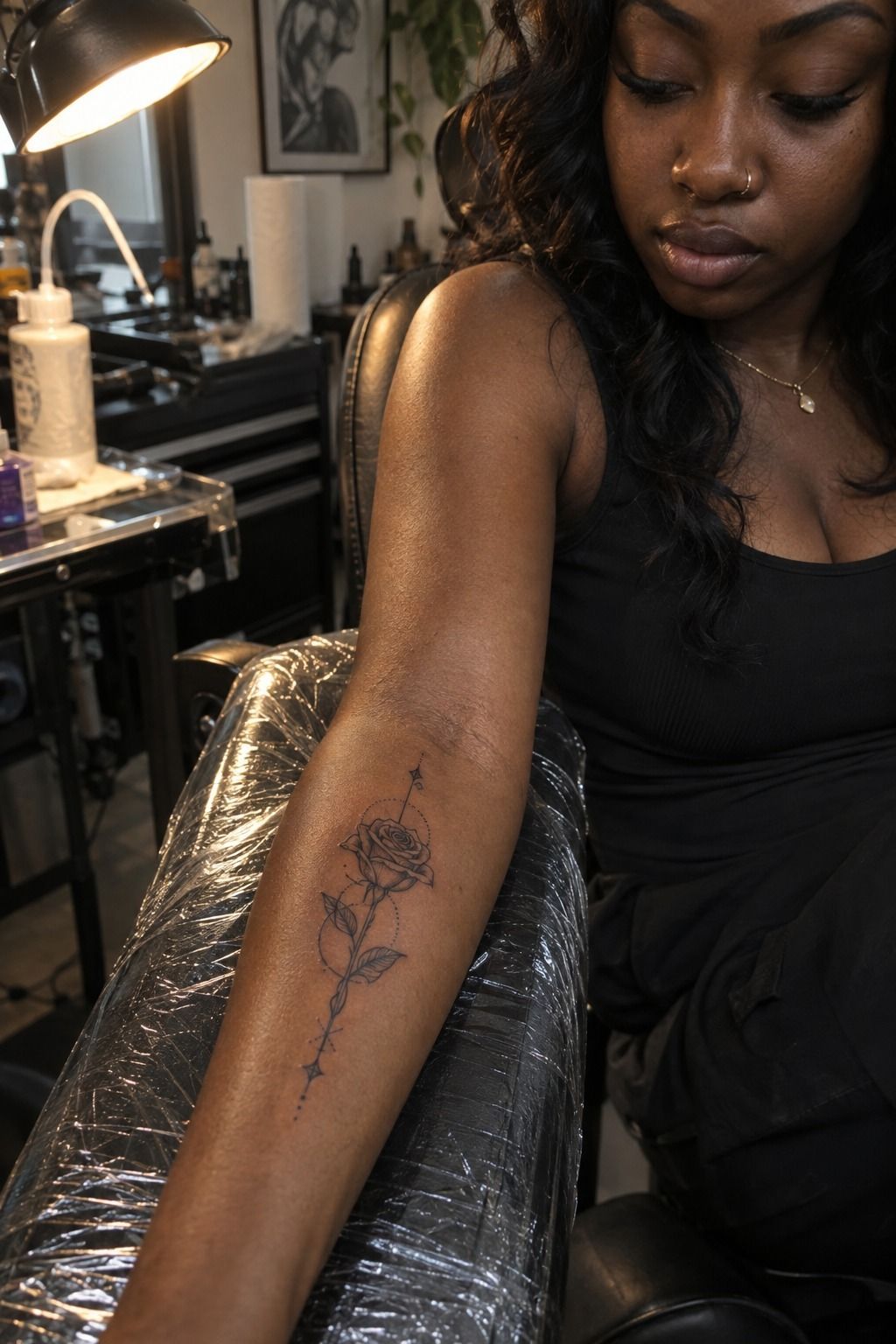 Frame a Rose with Geometric Linework