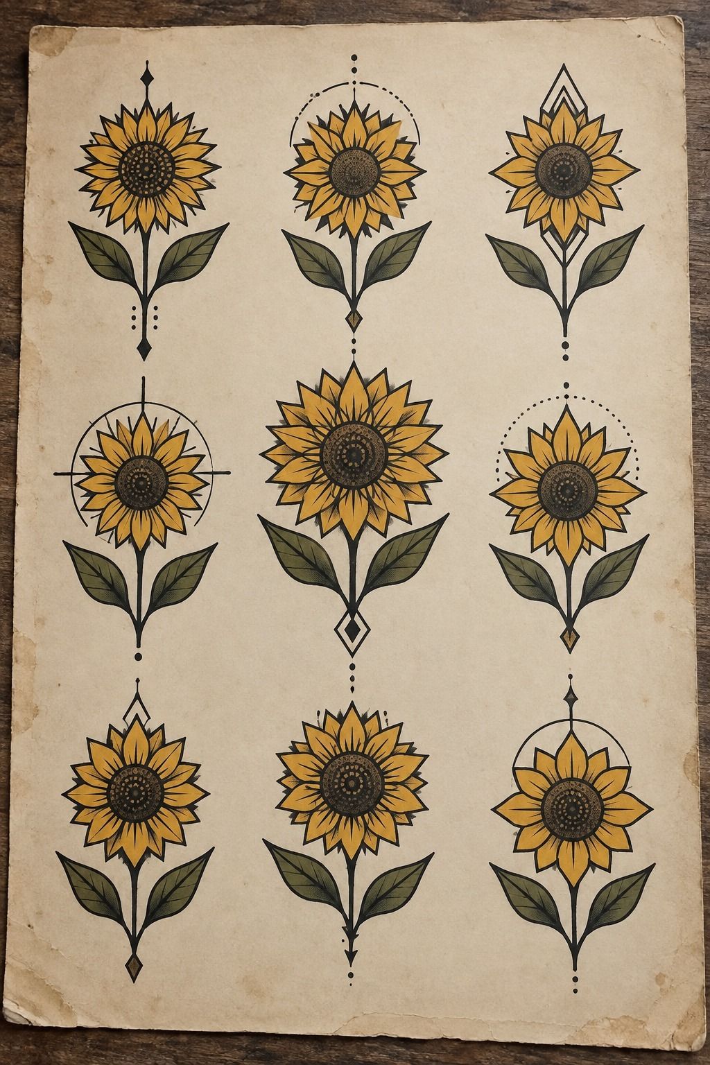 Choose Geometric Petals for a Sharp Sunflower