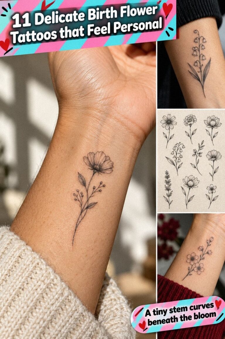 11 Delicate Birth Flower Tattoos That Say More Without Explaining