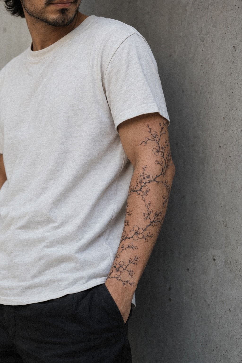 Build an Intricate Cherry Blossom Sleeve in Stages