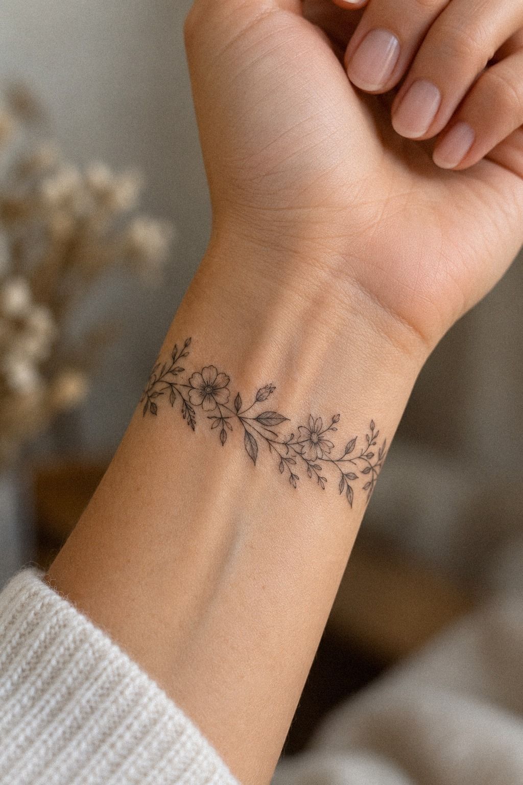 Start Small: A Delicate Flower Crown On The Wrist