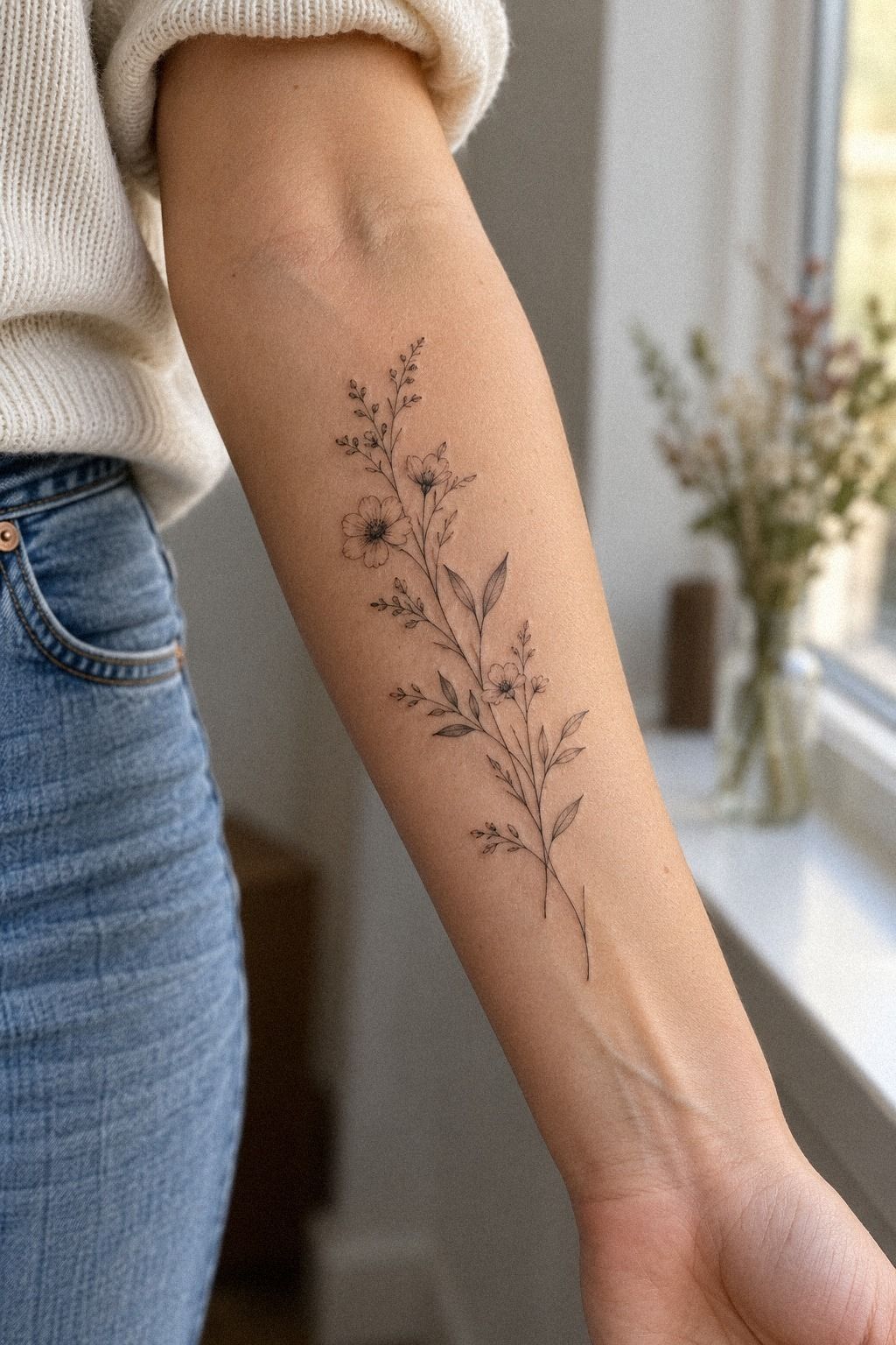 The Birth Flower Behind the Ear