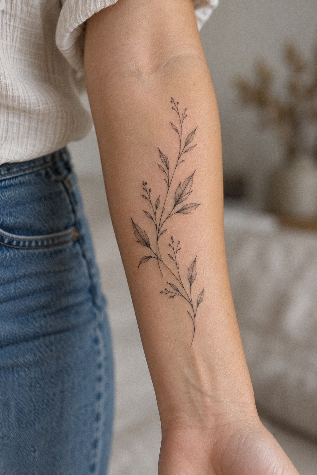 Match Delicate Flower Tattoos for Sisters