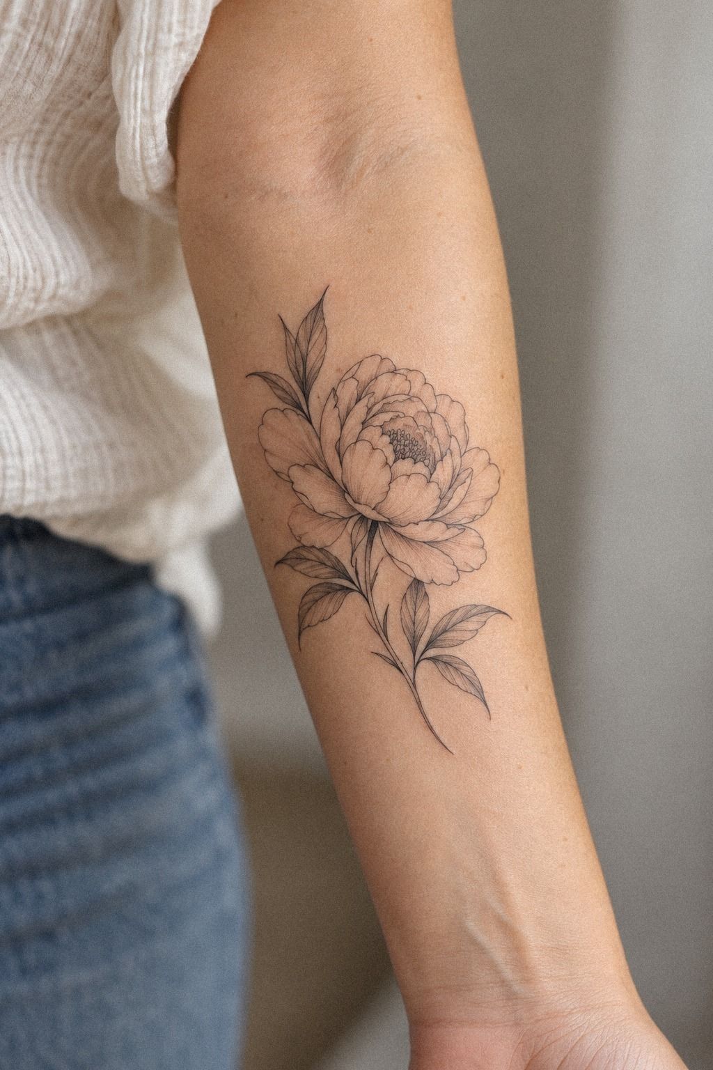 Behind the Ear: A Quietly Dramatic Peony