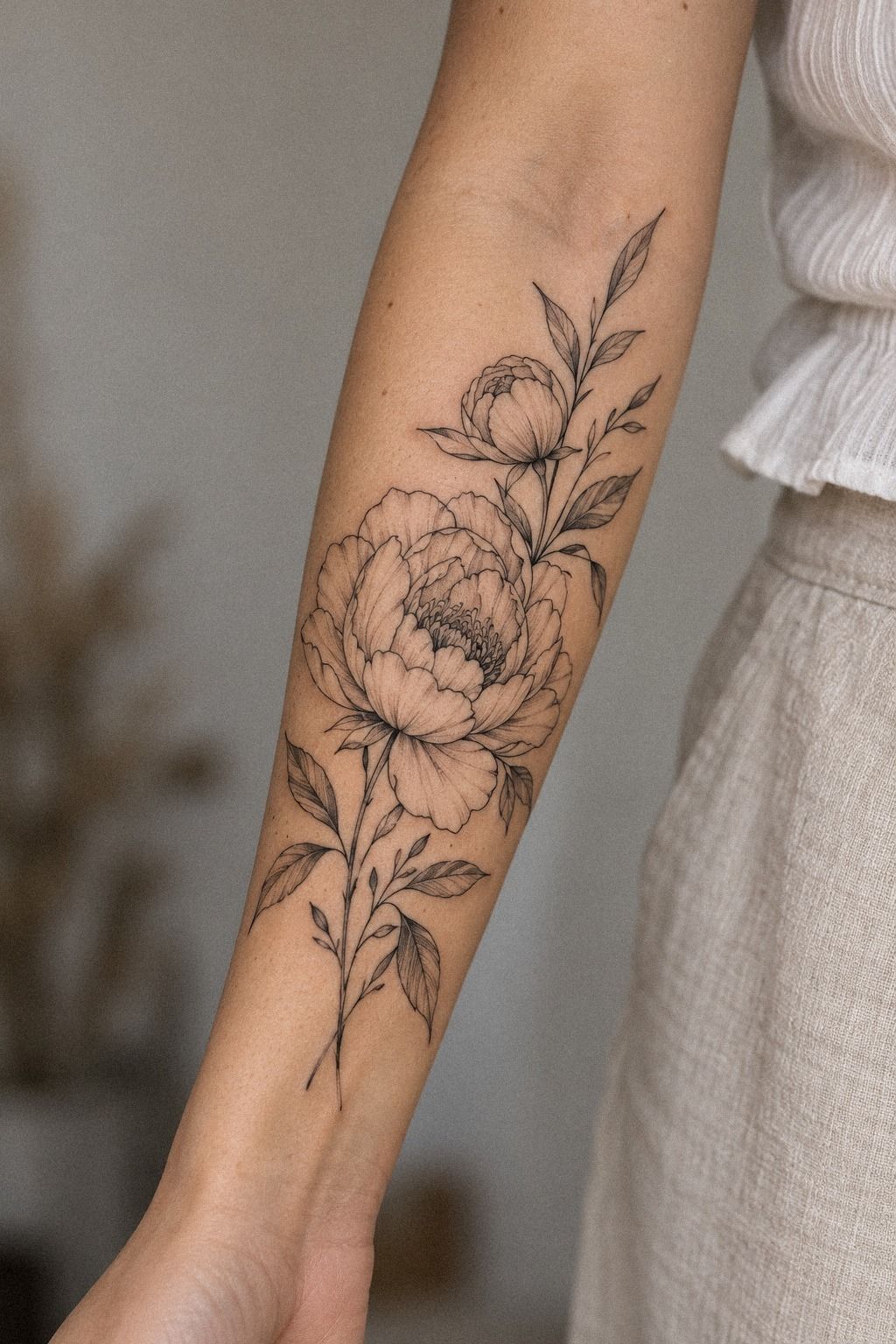 The Black Anchor: A Delicate Rib Peony