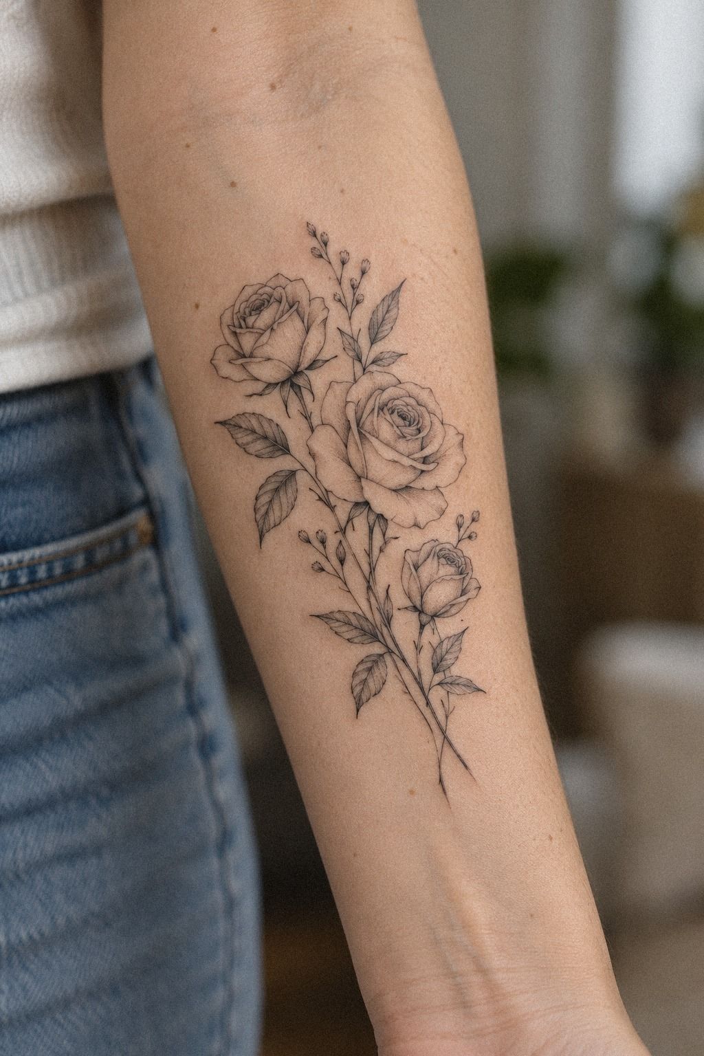 Birth Month Rose Tattoos with Meaning