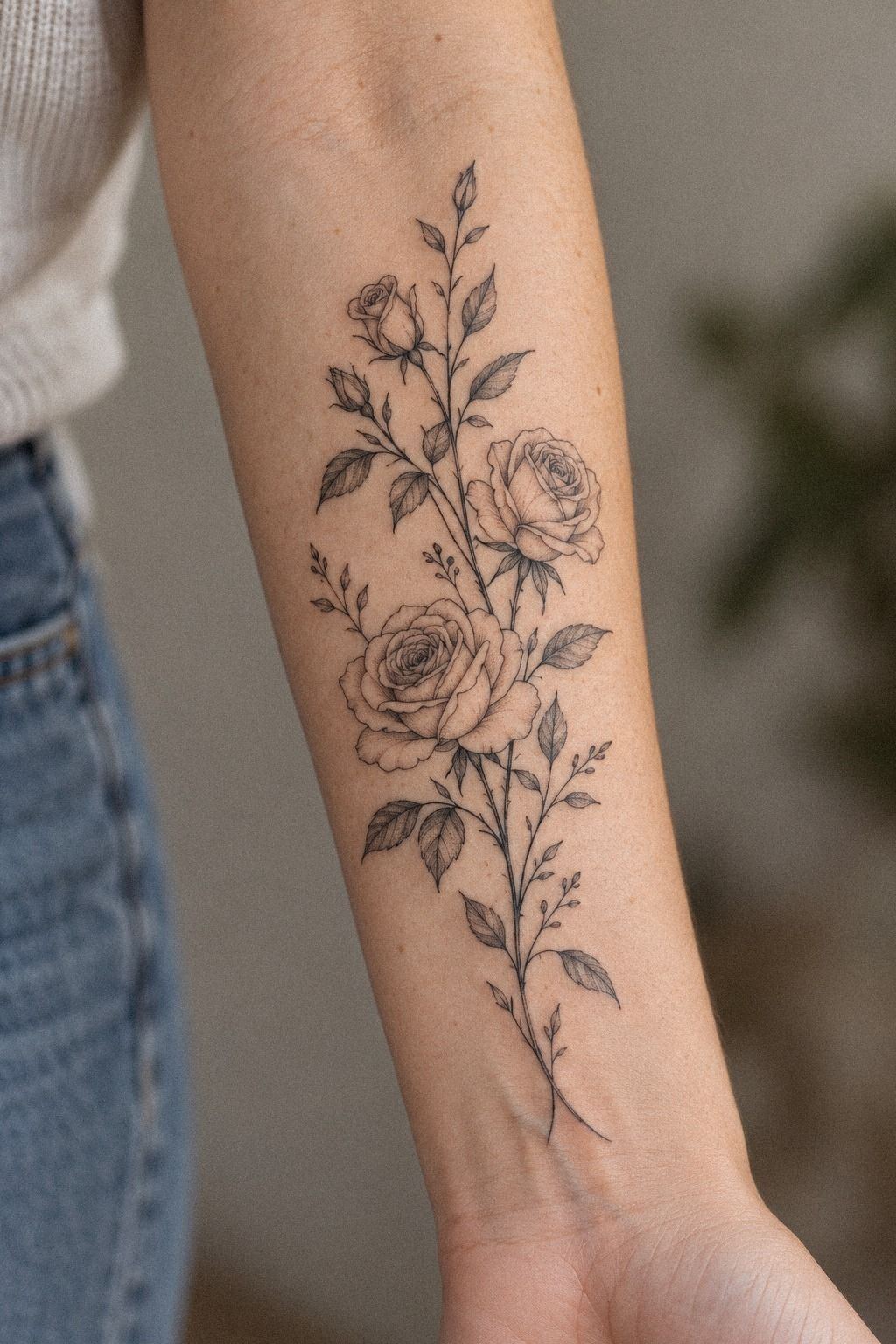 Unique Rose Tattoos Framed by Script