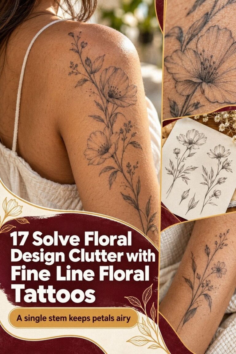 Easy Fine Line Floral Tattoos Kept Discreet On Demand