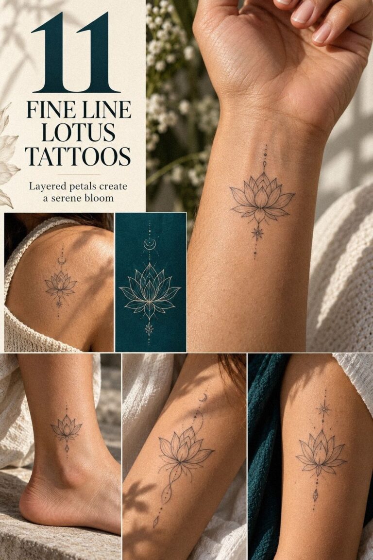 Fine Line Lotus Flower Tattoo That Eases You Into a First