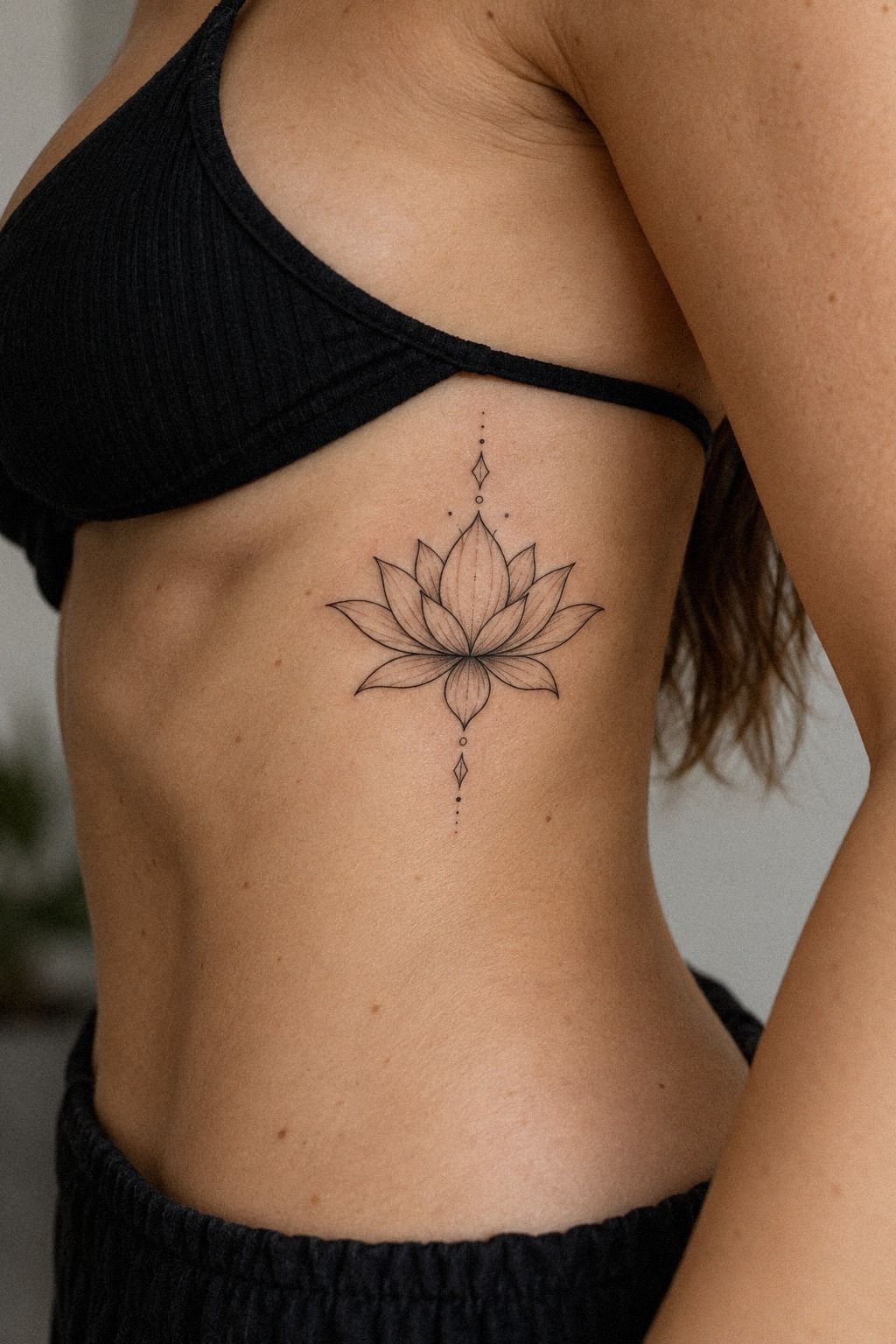 Let a Delicate Fine Line Lotus Lead on the Forearm