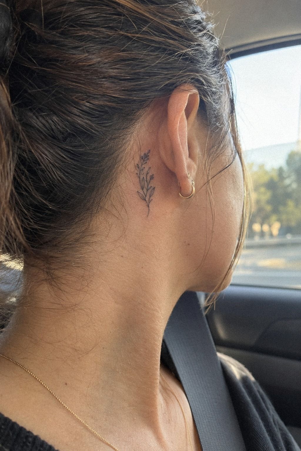 Behind the Ear: A Quiet Botanical Placement